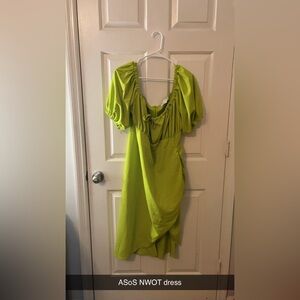 Nasty Gal NWOT bardot dress in lime size 3x